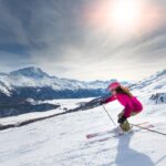 Bewegung durch Skifahren